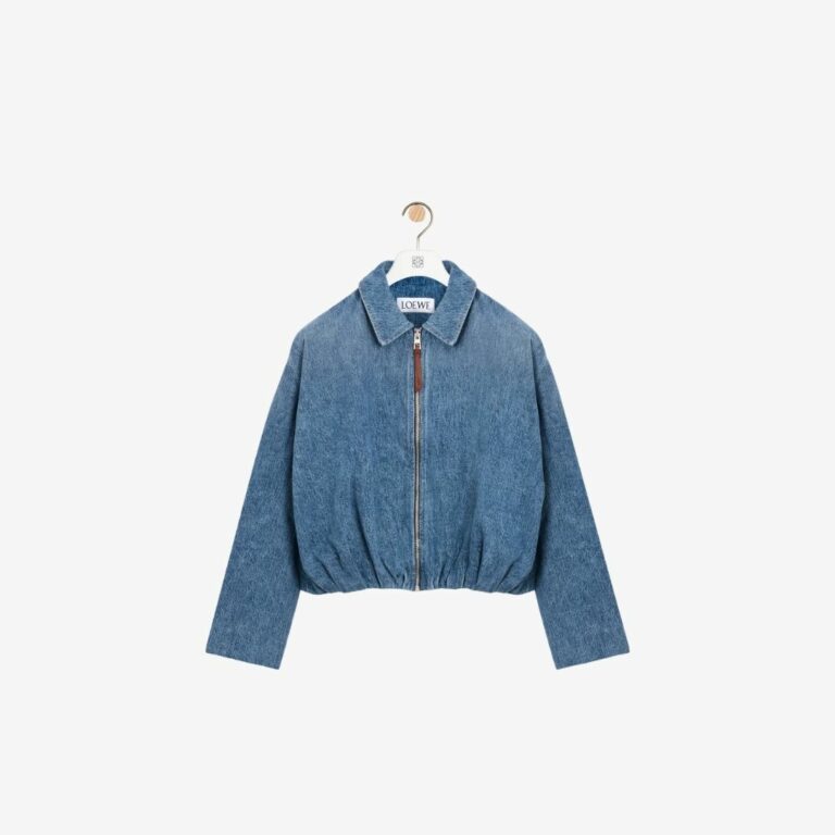 Áo Draped Jacket in Denim