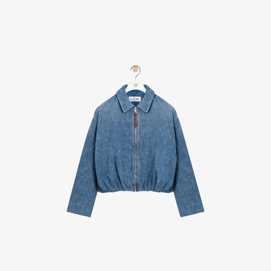Chiến dịch LOEWE Tiền Xuân/Hè 2026 33 Áo Draped Jacket in Denim