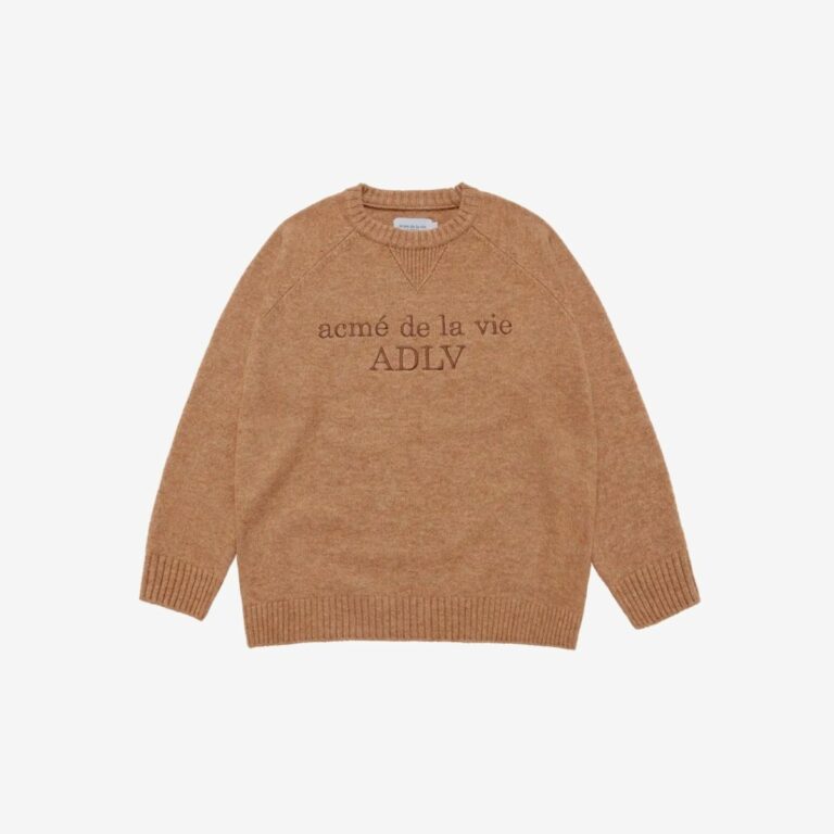Áo len basic logo cam
