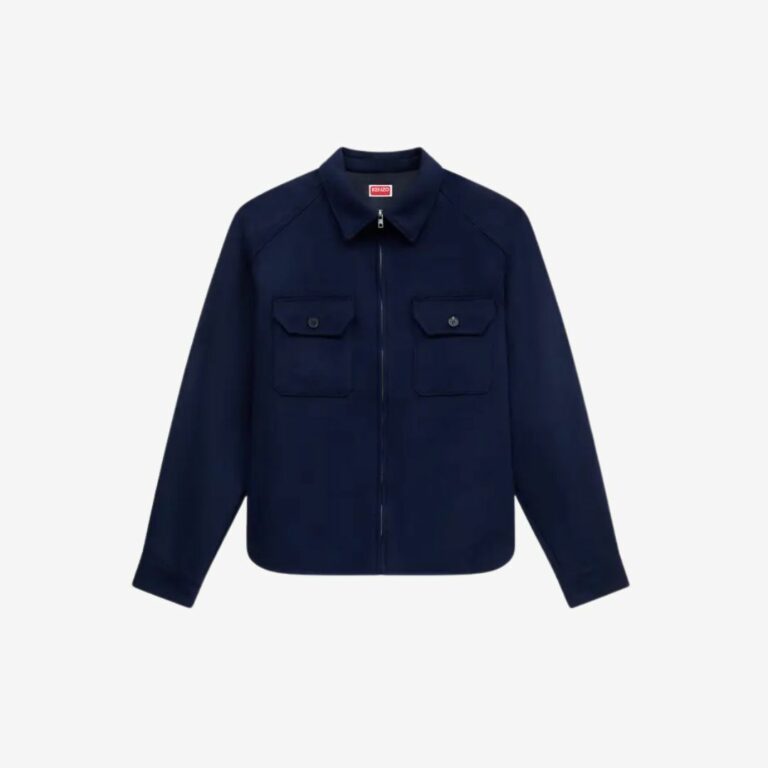 Áo khoác sơ mi len họa tiết Greetings Kenzo