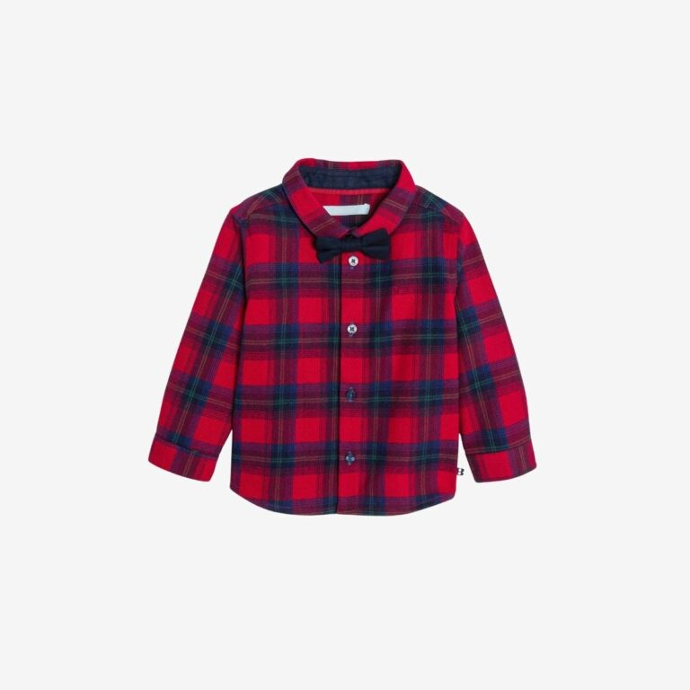 Áo sơ mi họa tiết caro cho bé trai