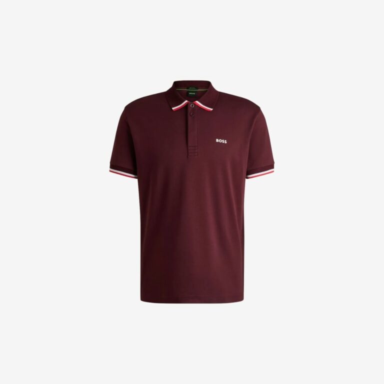 Áo polo Paddy dệt kim từ cotton viền sọc