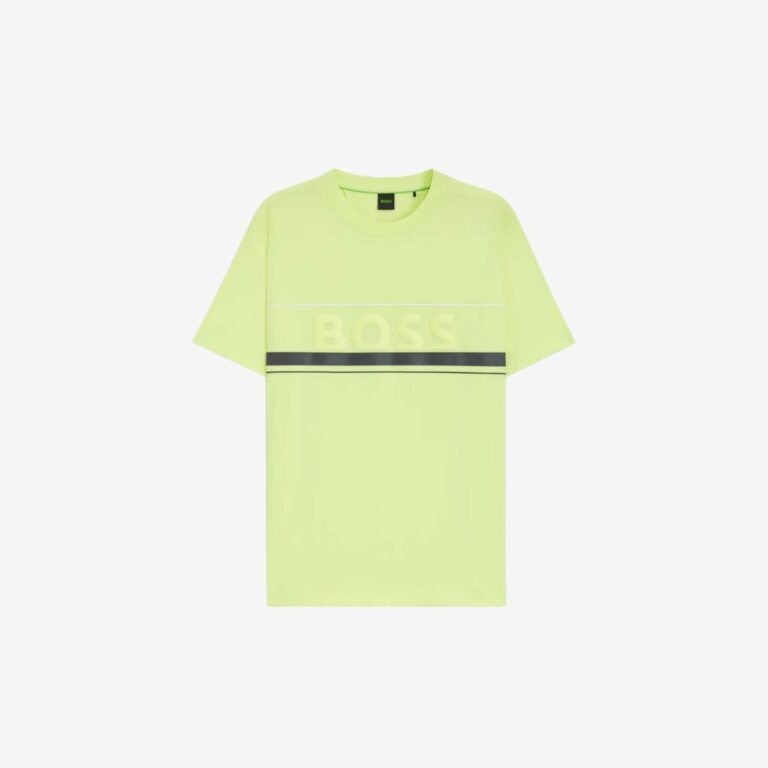 Áo thun vải cotton jersey kẻ sọc với logo