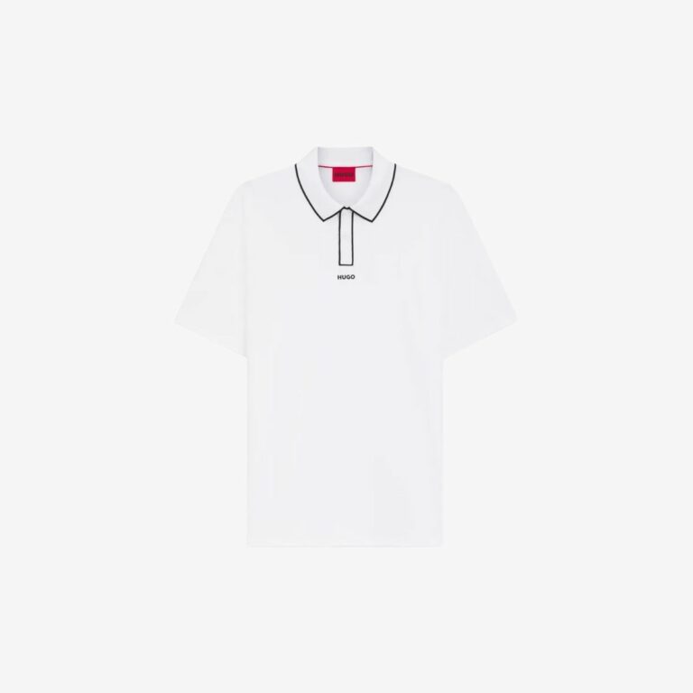 Áo polo chất liệu cotton jersey với viền tương phản