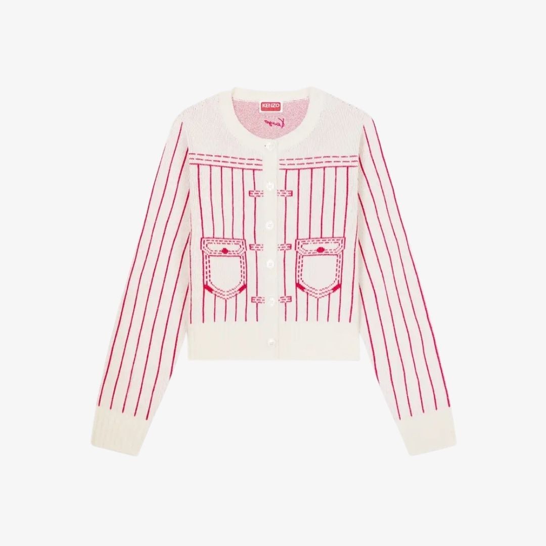 Áo cardigan KENZO Trompe L’œil cotton pha len