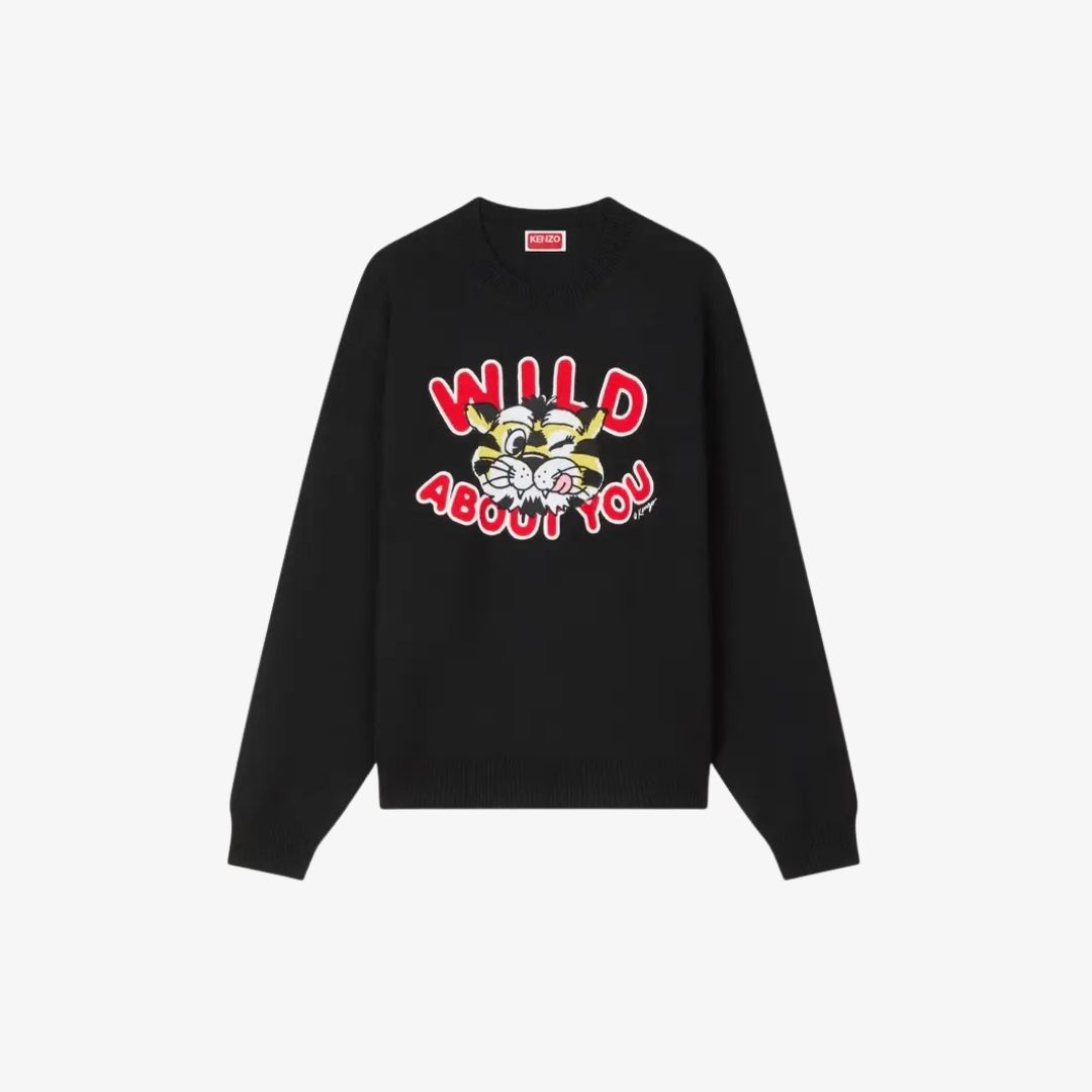 KENZO XUÂN HÈ 2026 11 Áo len KENZO Wild Tiger chất liệu cotton pha len