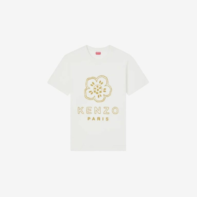Áo thun cotton thêu KENZO Boke Flower dáng slim