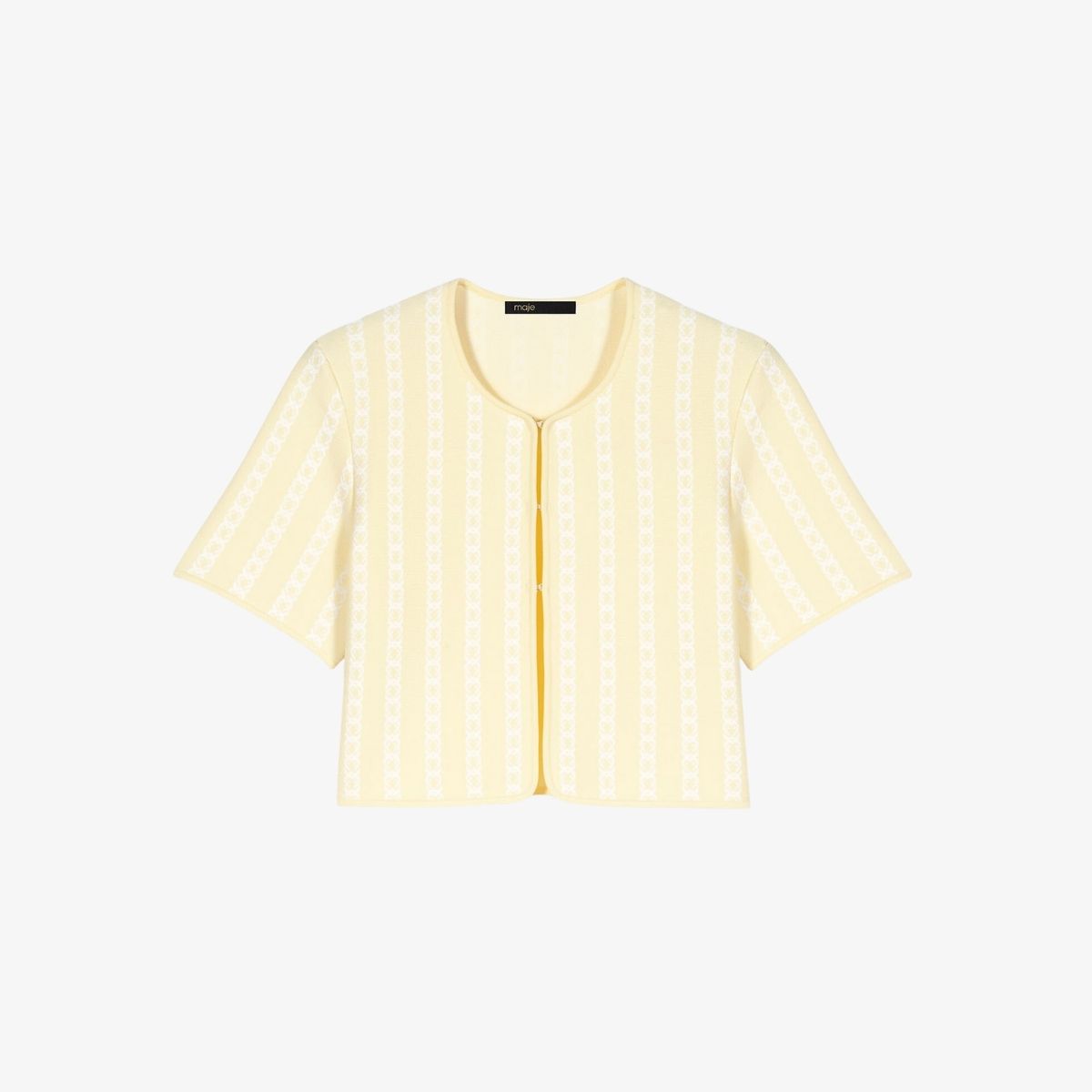 Áo khoác cardigan dệt kim ngắn kiểu cách