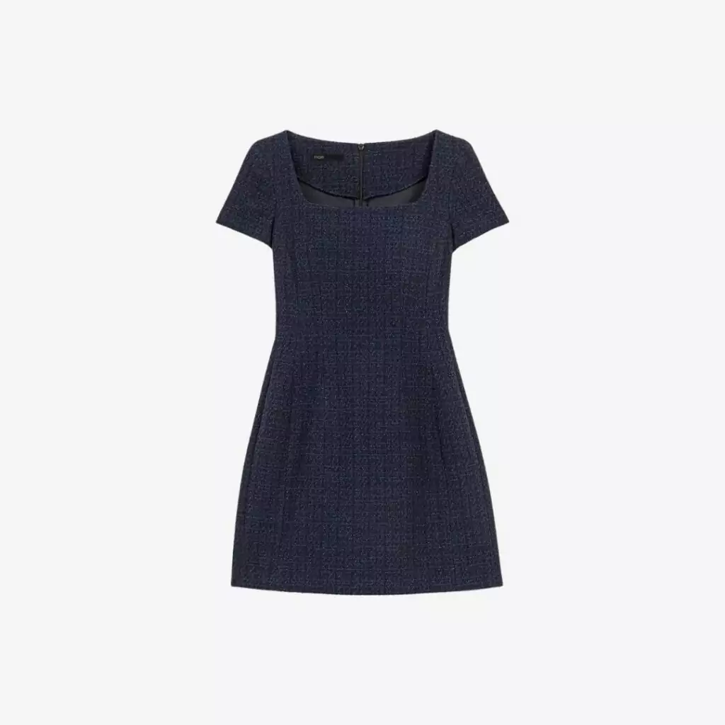 Đầm ngắn suông vải tweed