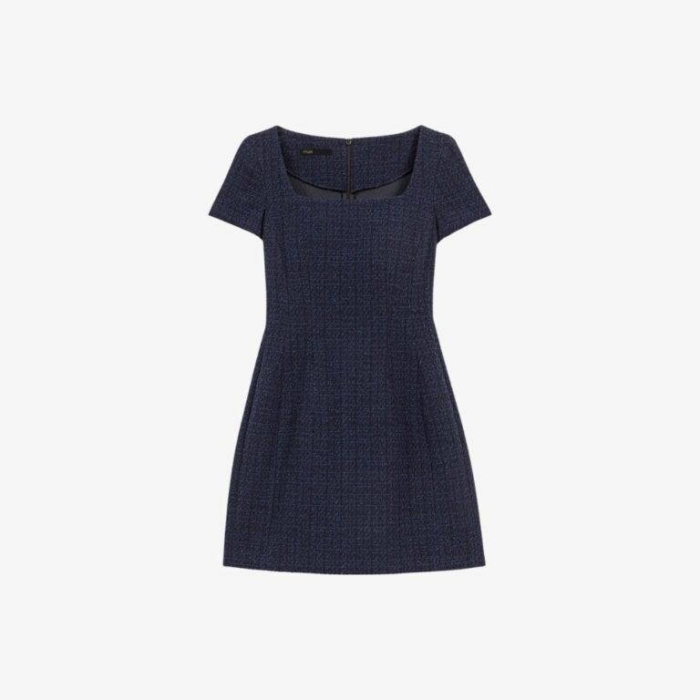 Đầm ngắn suông vải tweed