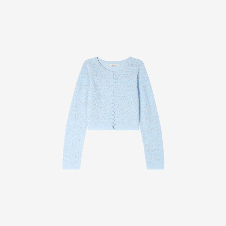 Áo khoác cardigan đính ngọc trai