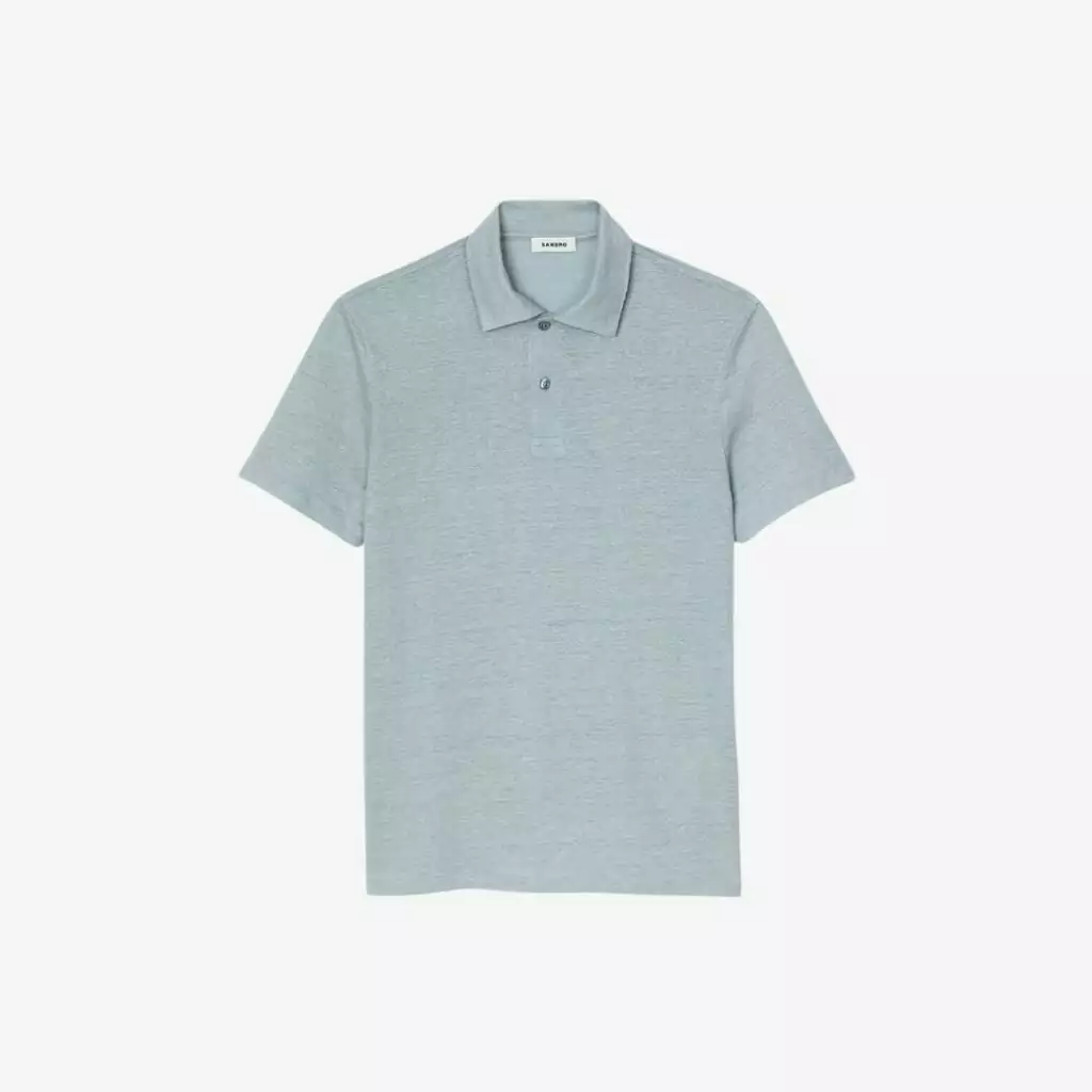 Áo polo vải linen