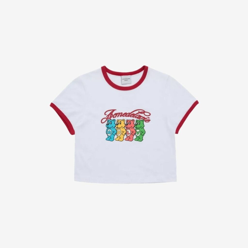 Áo thun ngắn tay Woman AC Bear Crop Ringer