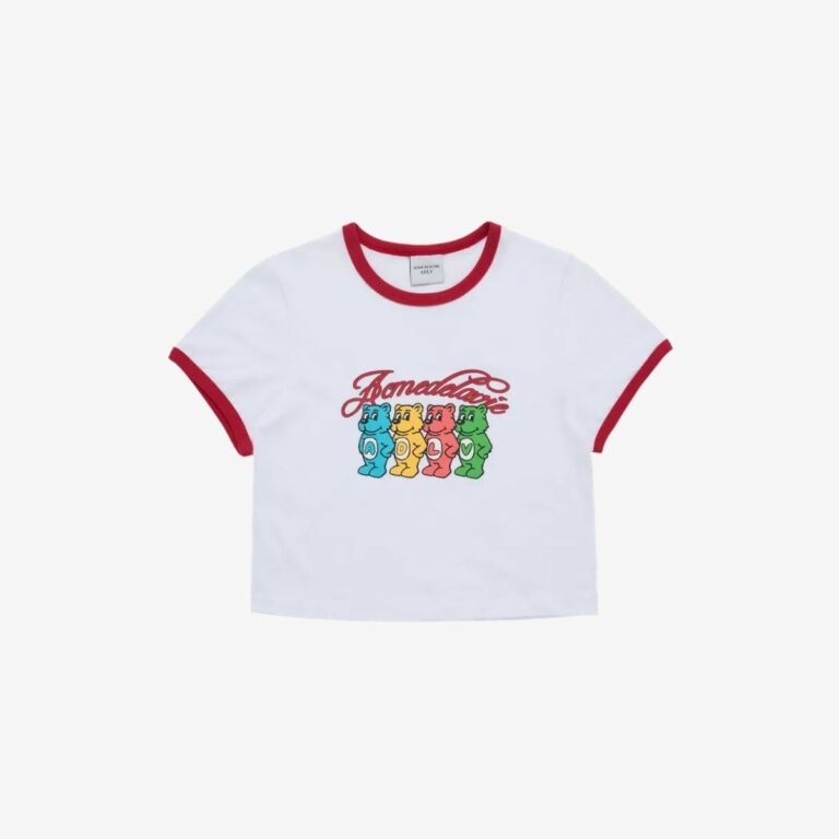 Áo thun ngắn tay Woman AC Bear Crop Ringer