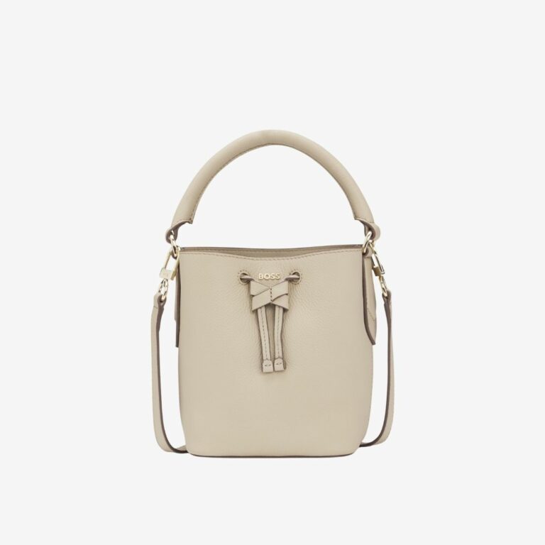 Túi bucket da chữ logo