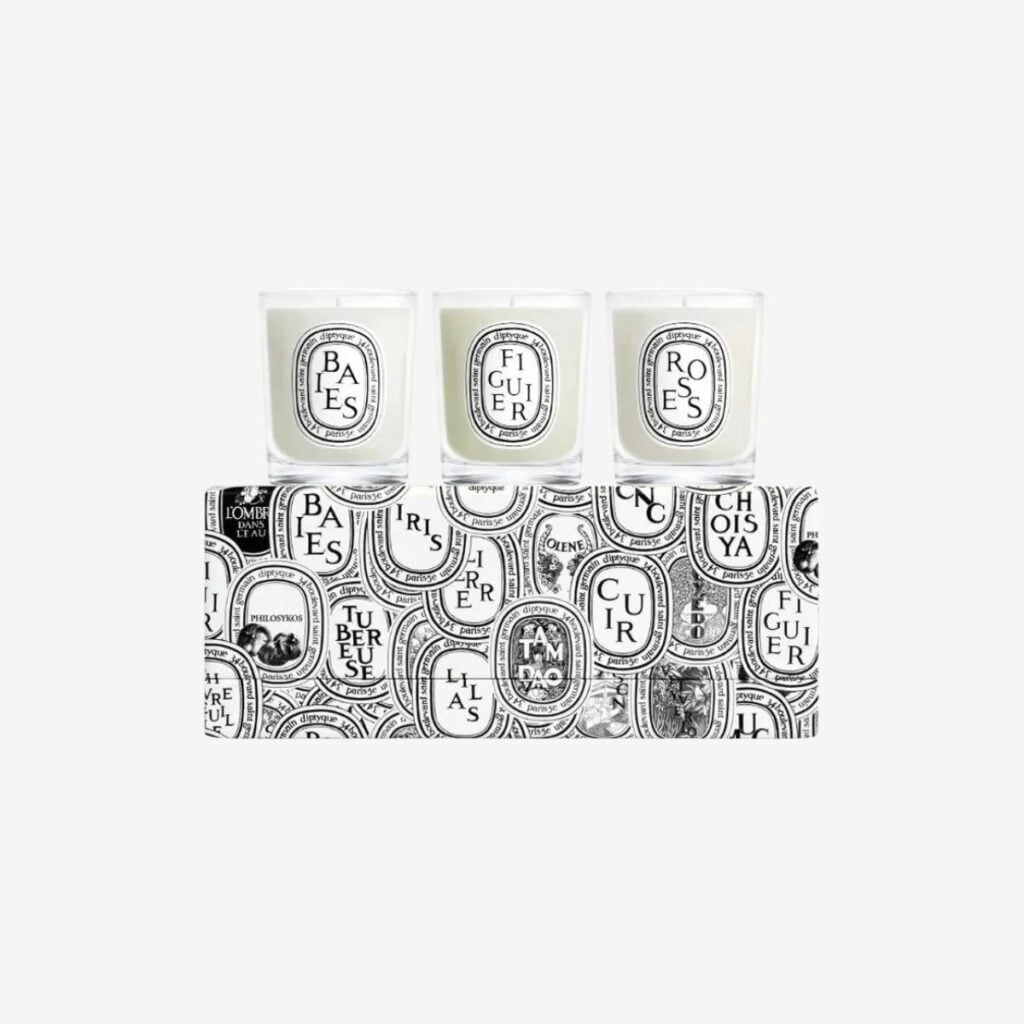 Set 3 nến 70g: Baies, Figuier, Roses