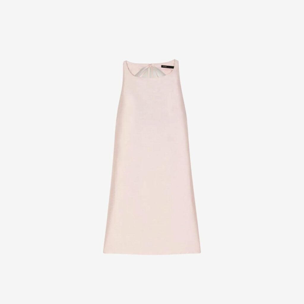 Đầm ngắn satin hở lưng