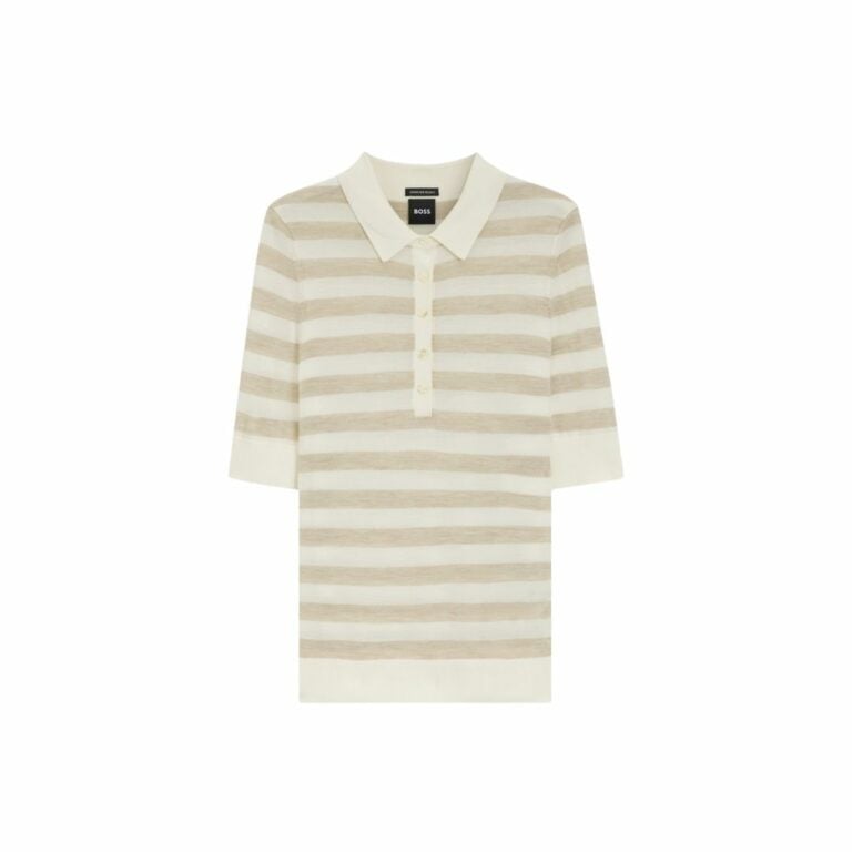 Áo len merino tay ngắn cổ polo