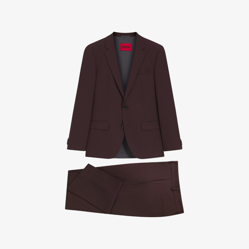 Bộ vest hai mảnh slim fit vải wool-blend poplin