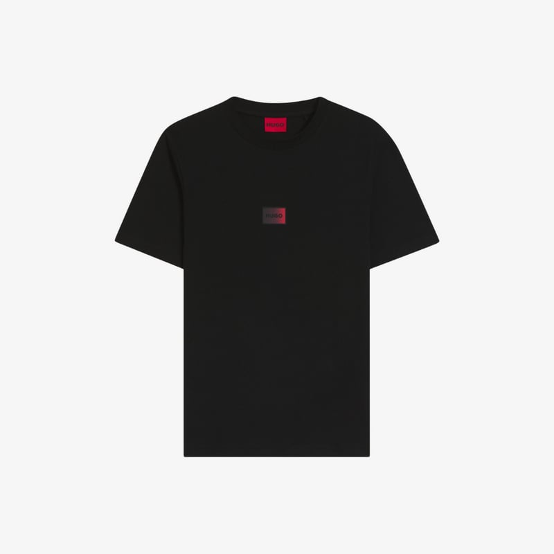 HUGO Xuân Hè 2026 8 Áo thun in logo chuyển màu, chất liệu cotton jersey