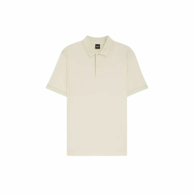 Áo polo cotton chi tiết monogram ở hàng khuy.