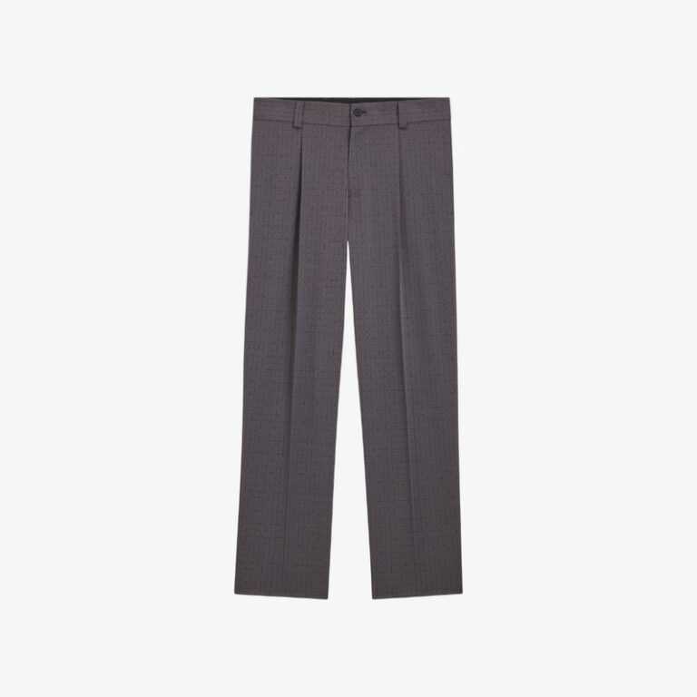 Quần tây dáng modern vải pin-check co giãn