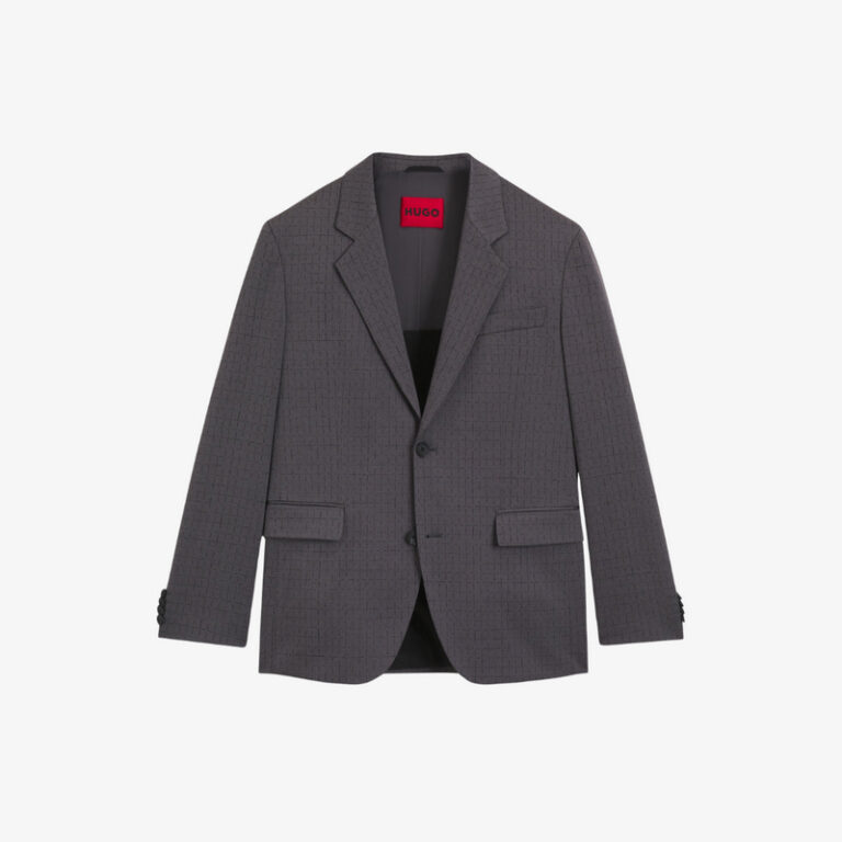 Áo khoác modern-fit kẻ caro, vải co giãn