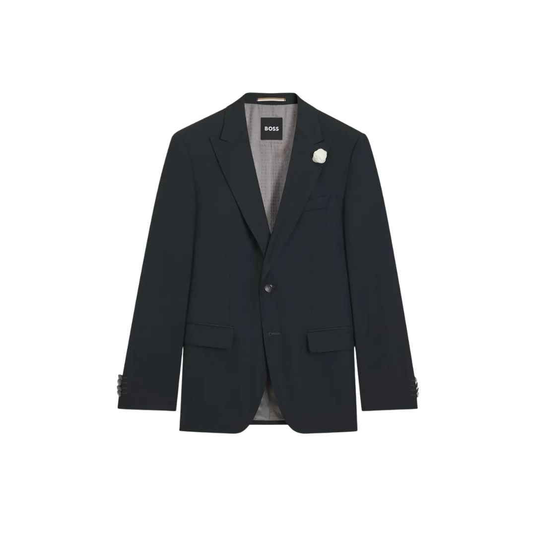 Áo blazer dáng slim fit họa tiết melange pha len