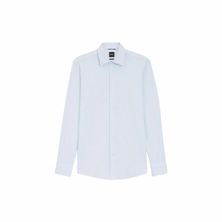 Áo sơ mi vải jersey Ý co giãn dáng slim fit