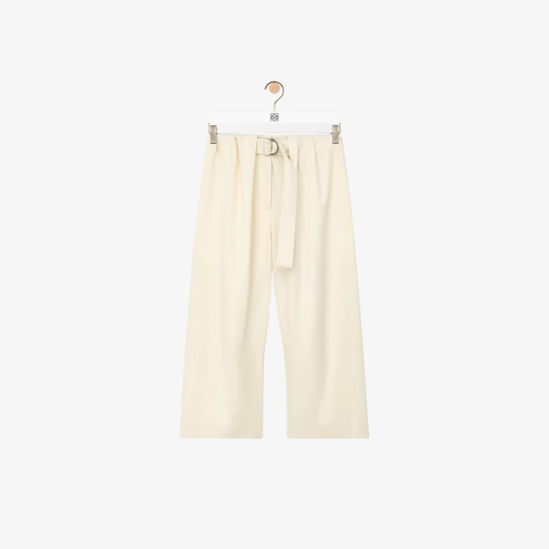 Quần Cropped belted trousers