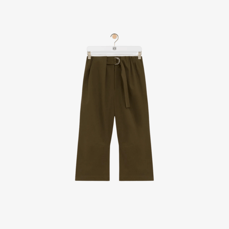 Quần Cropped belted trousers