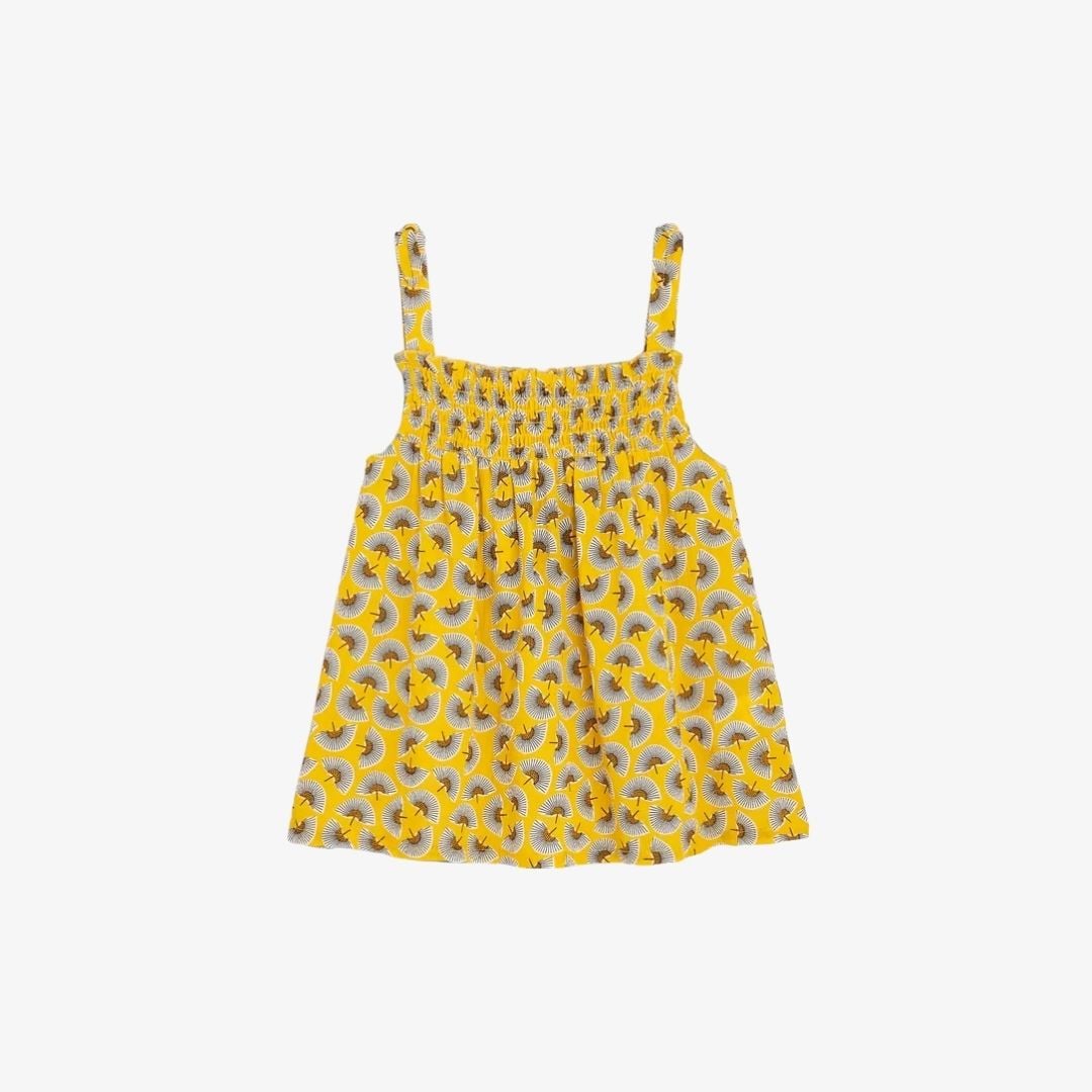 Áo ba lỗ thêu nhún họa tiết