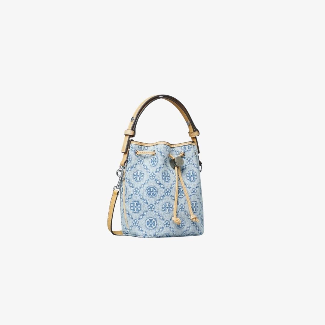 Túi T Monogram Denim Bucket Bag