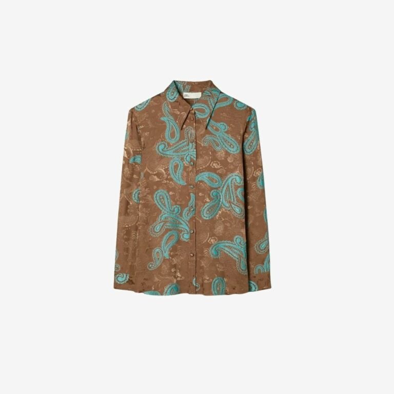 Áo sơ mi satin Paisley