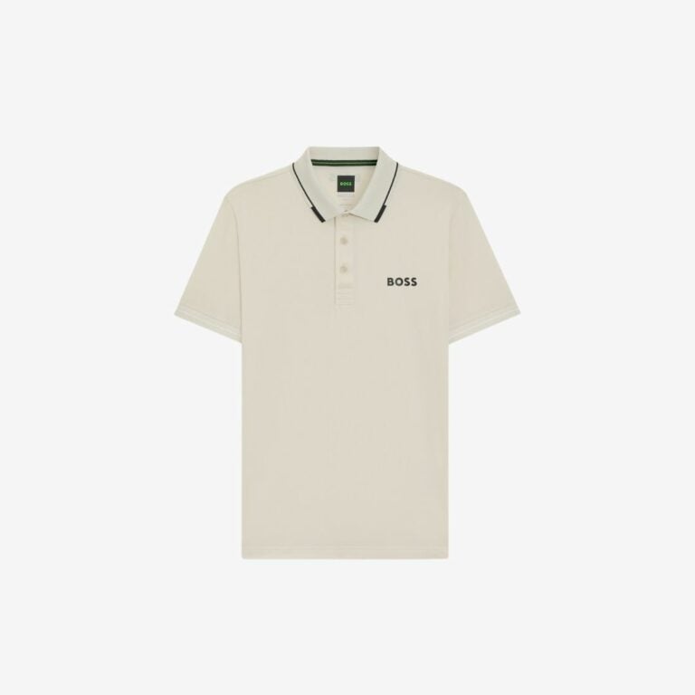 Áo polo dáng slim, logo tương phản