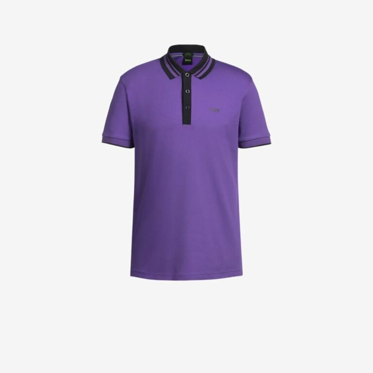 Áo polo cotton interlock cổ sọc