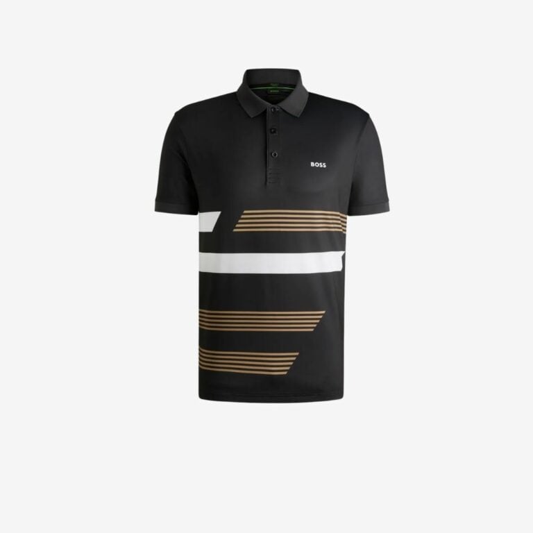 Áo polo Paddy vải jersey co giãn in sọc