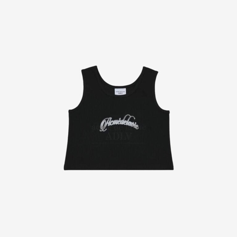 Áo Tank Top Crop ADLV Twinkle Script Logo Đen