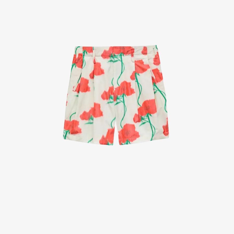 Quần shorts KENZO Archive Rose dáng tailored bằng vải taffeta