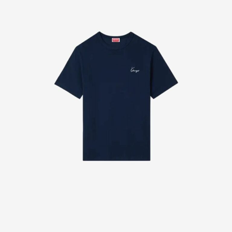 Áo thun KENZO Archive Rose viền nổi thêu bằng cotton