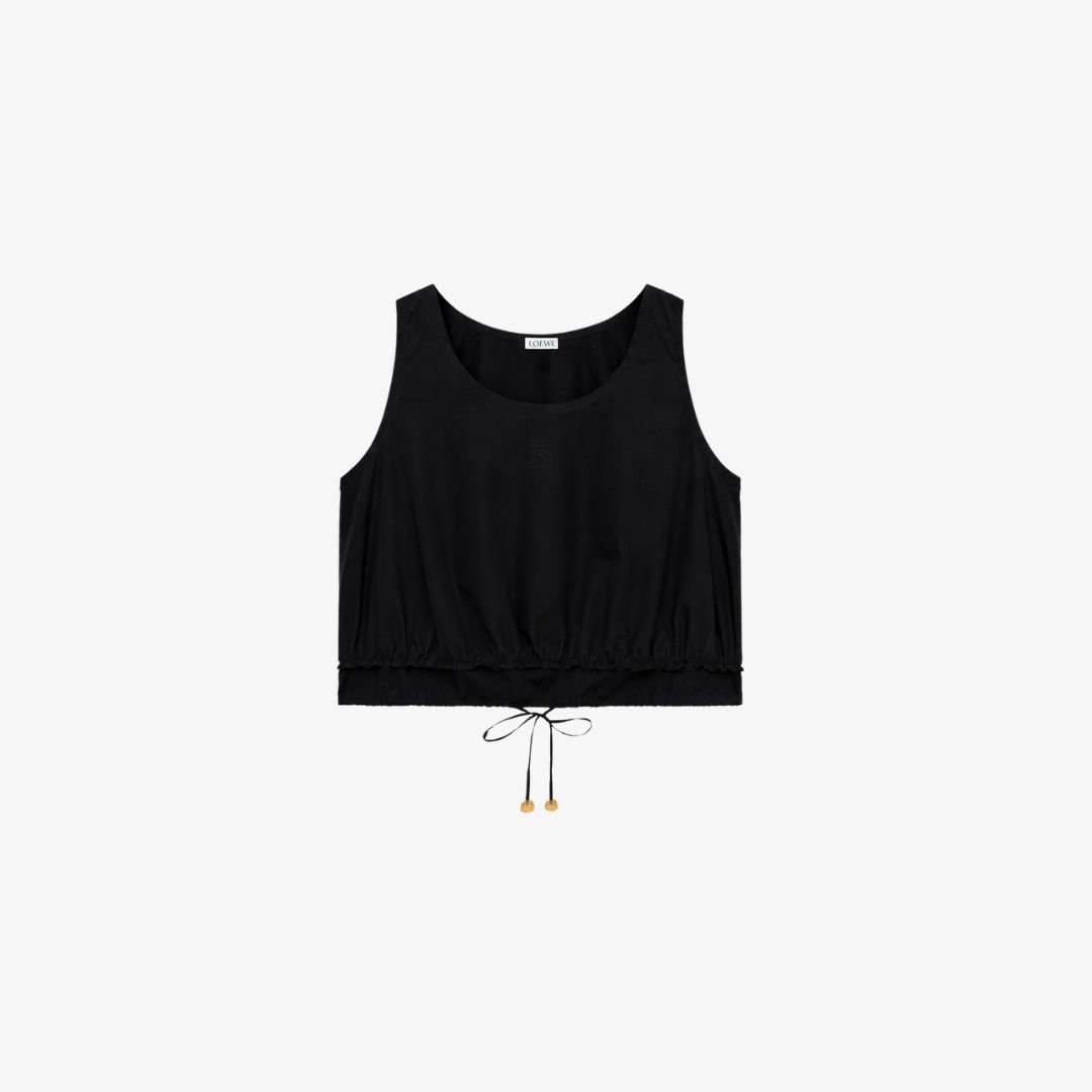 Áo thun cotton poplin thiết kế chiết eo