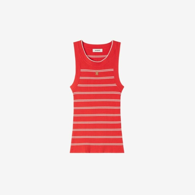 Áo vest dệt kim sọc