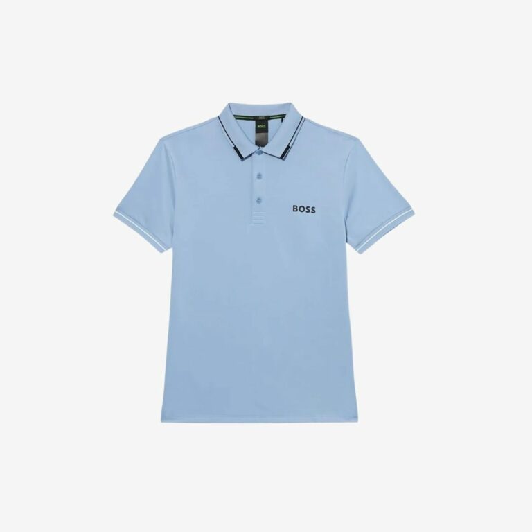 Áo polo slim fit in logo tương phản
