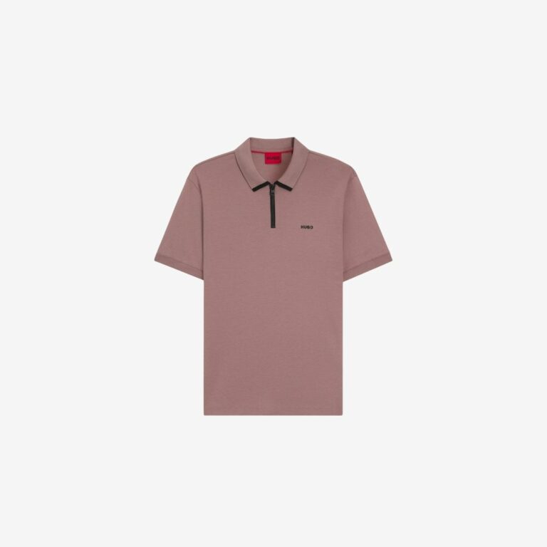 Áo polo cotton piqué có logo tương phản