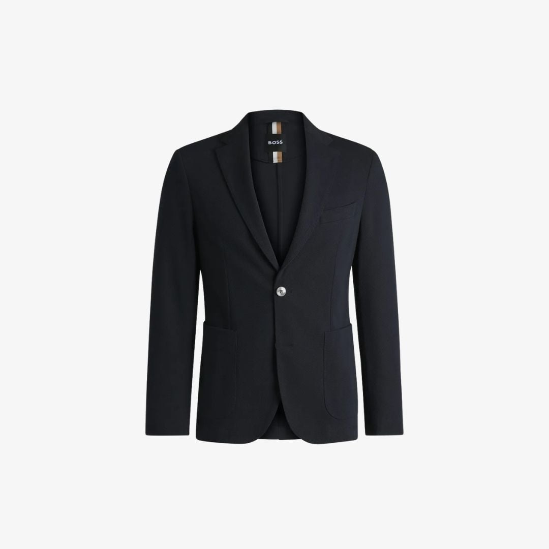 Áo blazer dáng slim fit vải cotton họa tiết nhỏ