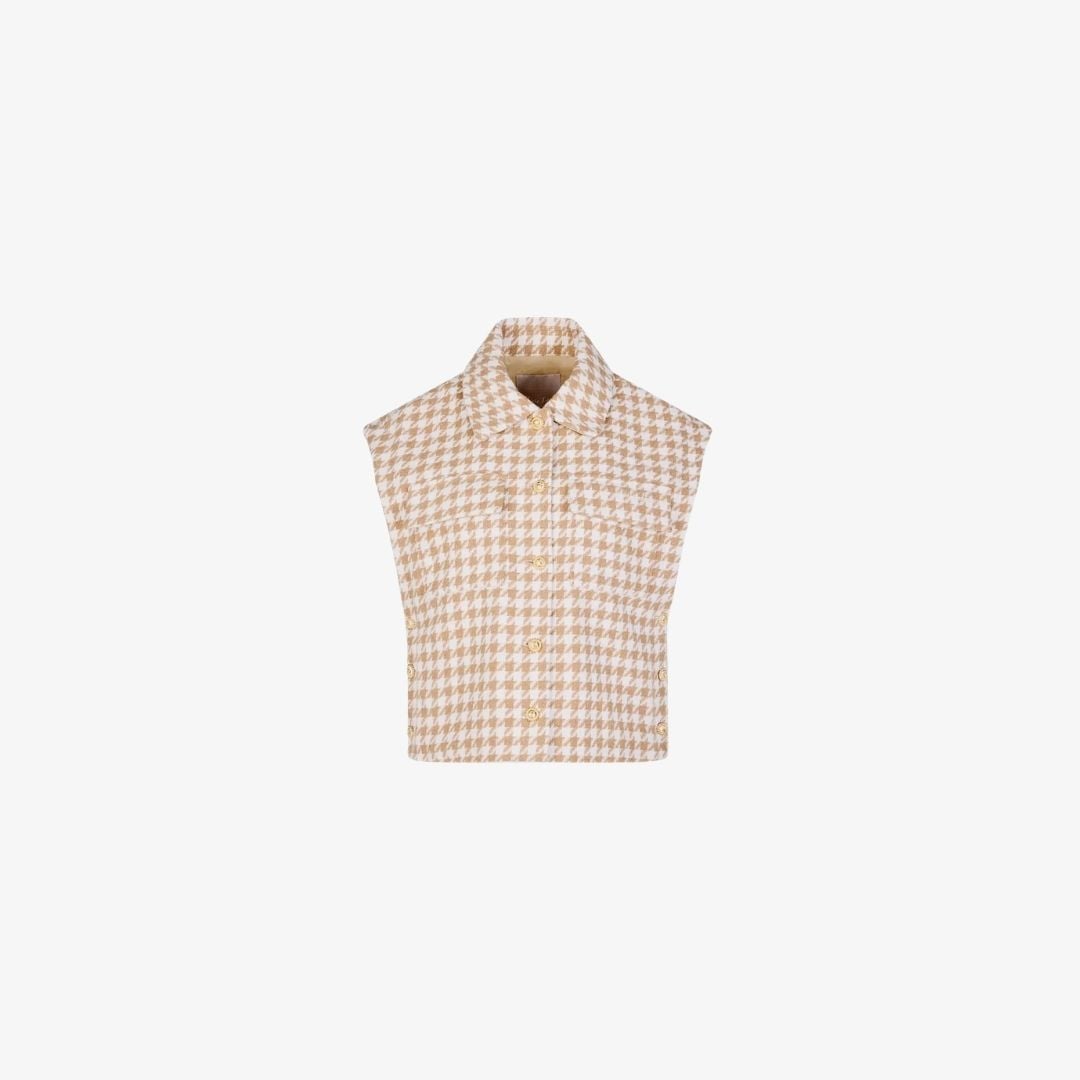 Áo Pattern Quilted Vest