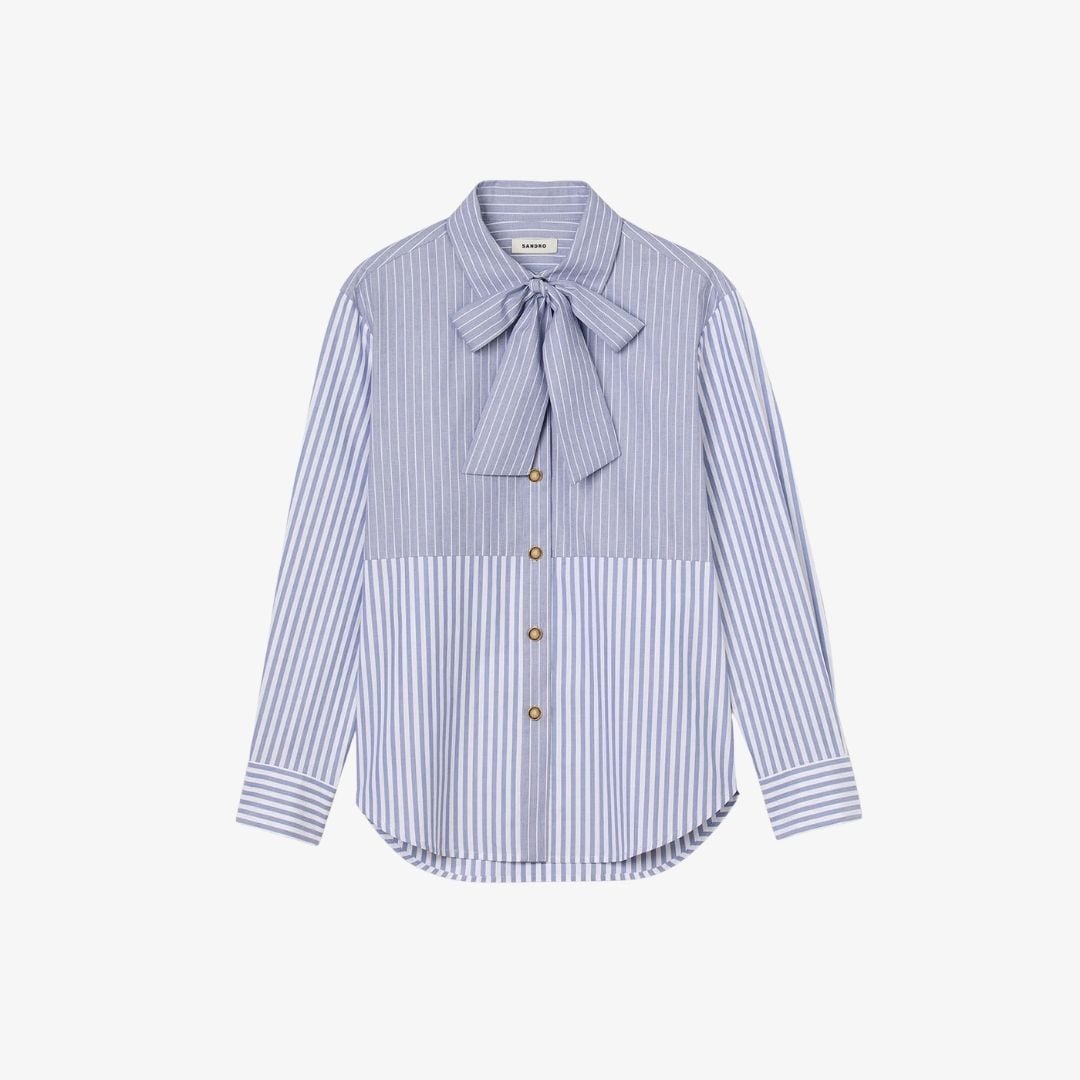 End Of Season Sale | Ưu đãi đến 30%++ 49 Áo sơ mi kẻ sọc buộc nơ