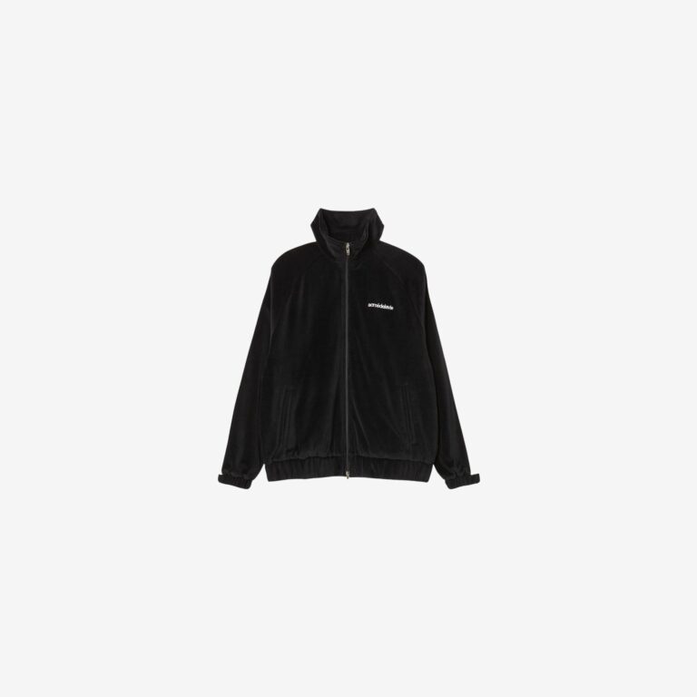 Áo khoác thể thao Velour High neck đen