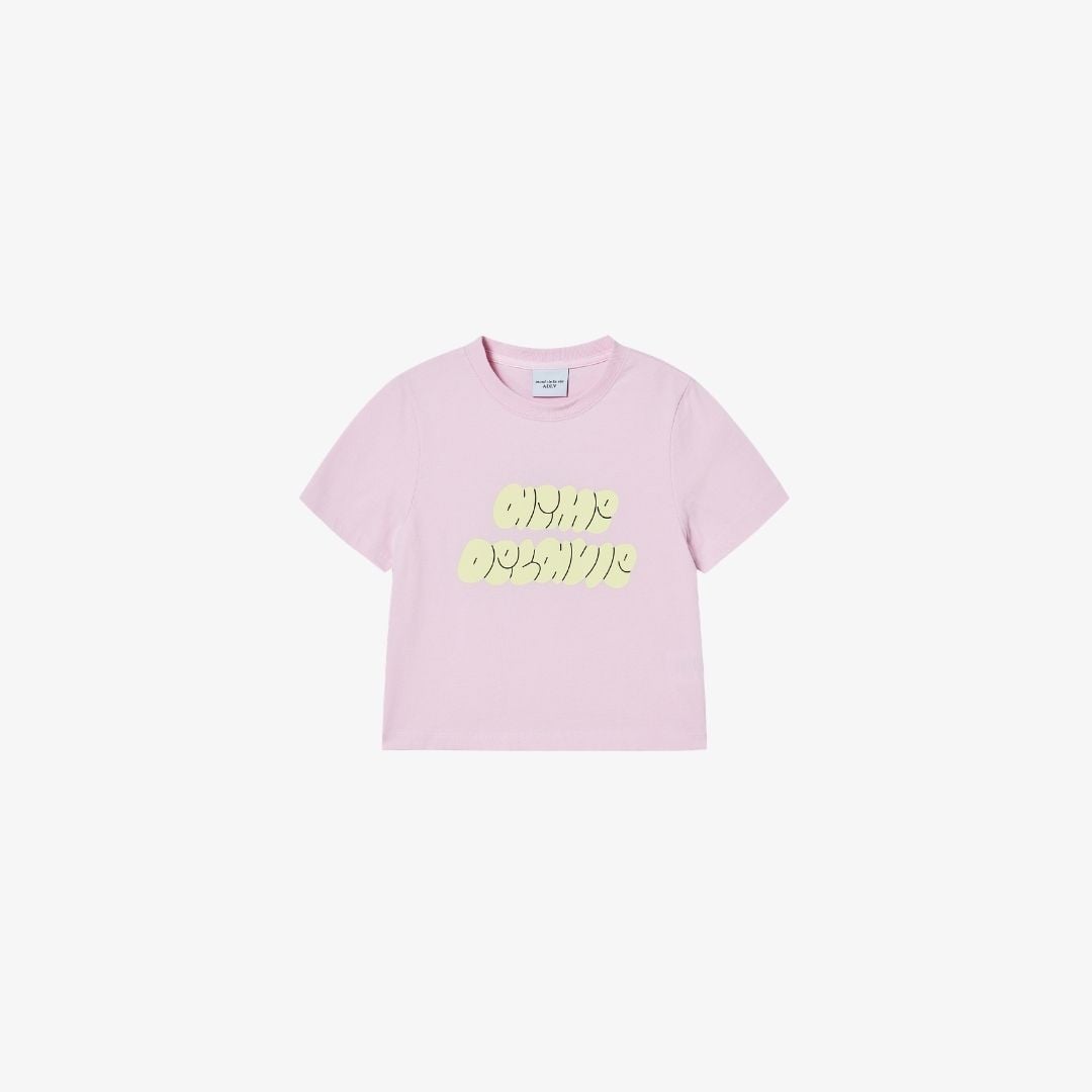 Áo Thun nữ crop Cloud Font