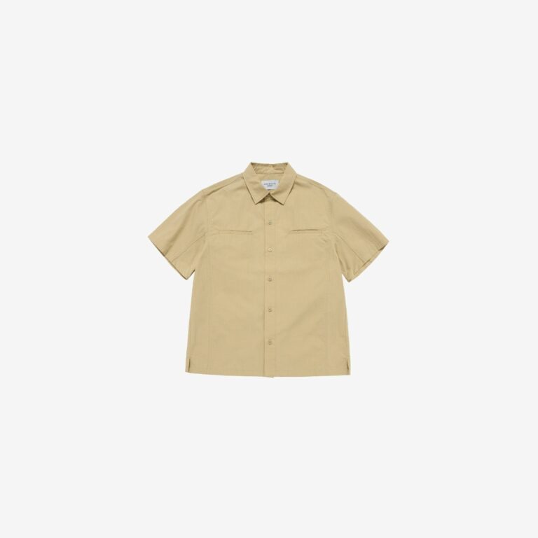 Áo sơ mi ngắn tay oversize Ripstop vàng